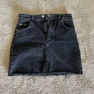 Black Denim Skirt